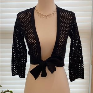 Mandee’s cropped tie sweater